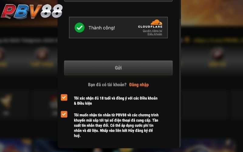 Kiểm tra thông tin và hoàn tất quá trình đăng ký PBV88